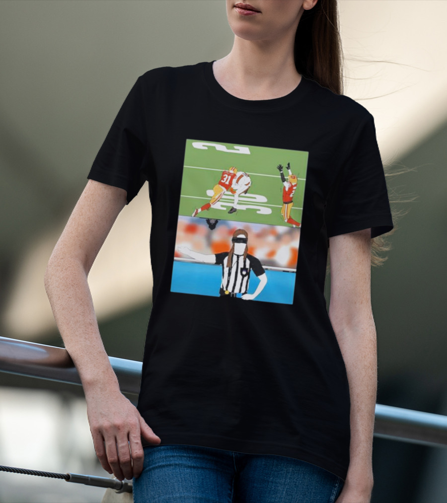Rita Oak Day 40 Ref Box Blindfolded Referee Football Scene T-Shirt