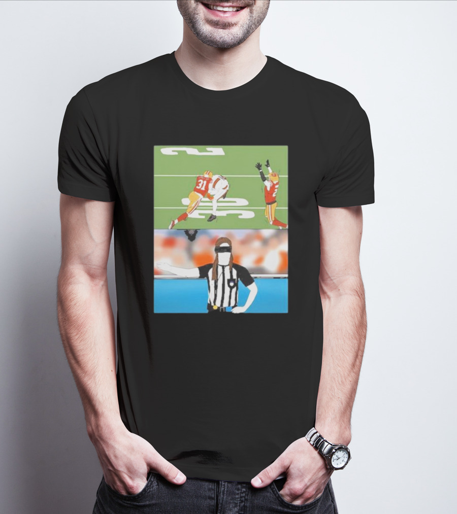 Rita Oak Day 40 Ref Box Blindfolded Referee Football Scene T-Shirt