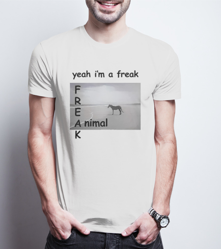 Yeah I'm A Freak Animal Zebra Standing Alone In Serengeti Sunset T-Shirt