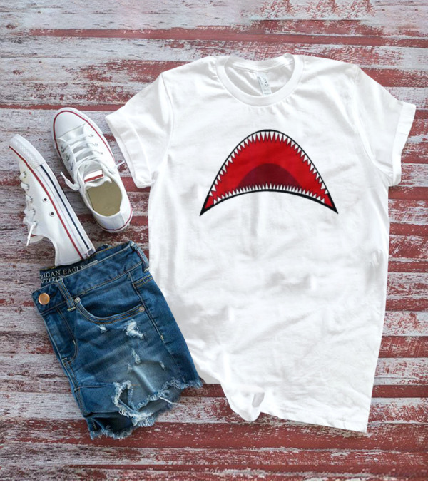 Shark Mouth Teeth Graphic Apparel Bape Icon T-Shirt