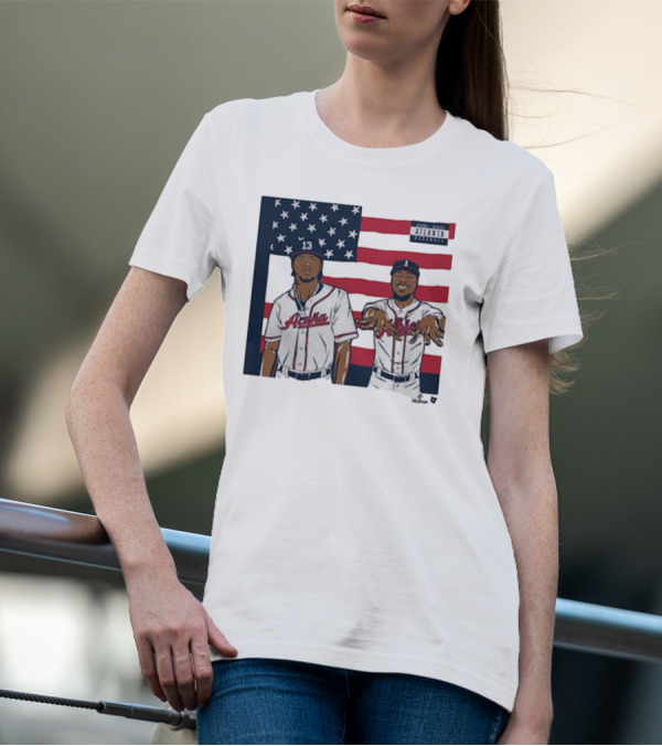 Outkast Stankonia Ronald Acuna Jr Ozzie Albies American Flag Baseball T-Shirt