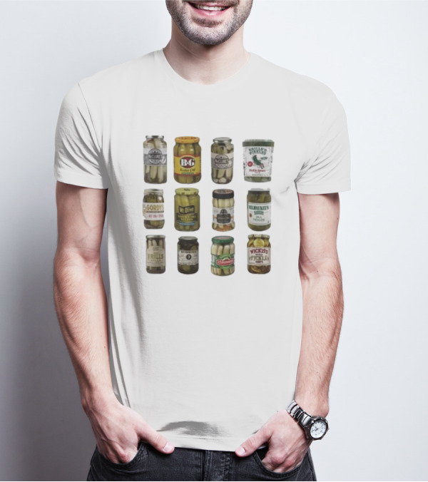 Pickle Canned Pickles Gordy's McClure's Dill Milwaukee's Mt. Olive Claussen Funny Pickle Gift For Pickle Lovers T-Shirt