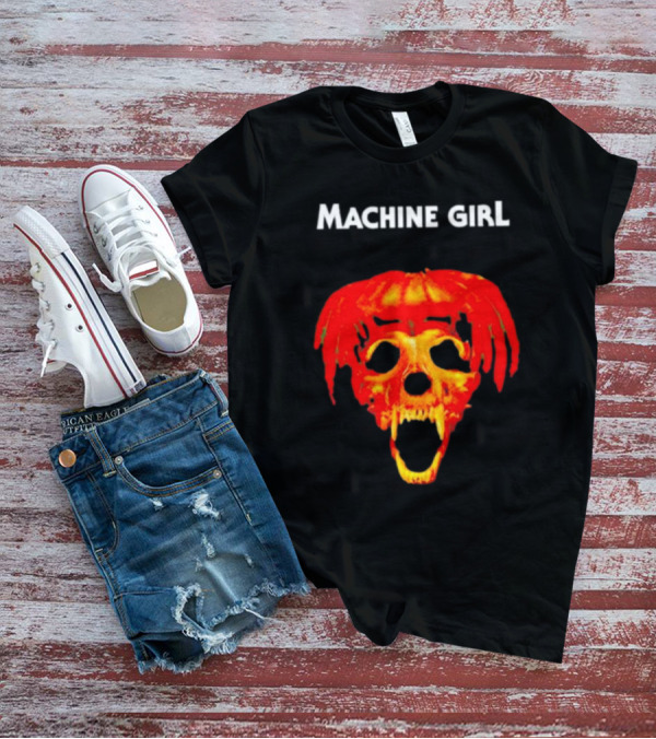 Machine Girl Skull Pumpkin Face T-Shirt
