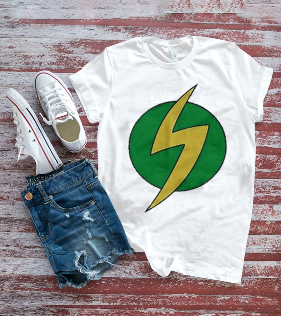 PowerEdd Green Yellow Lightning Bolt T-Shirt