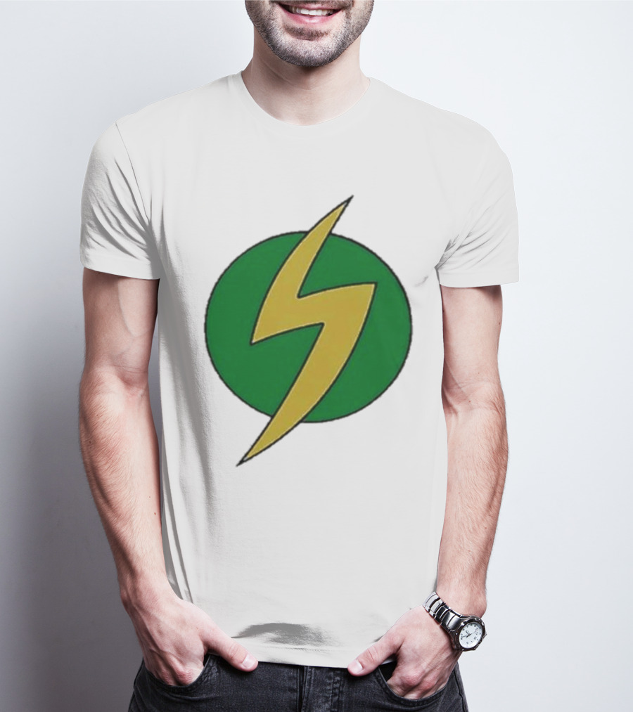 PowerEdd Green Yellow Lightning Bolt T-Shirt