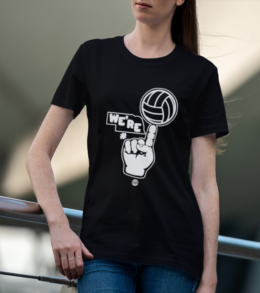 Triple B We’re Number One Volleyball Finger Gesture T-Shirt