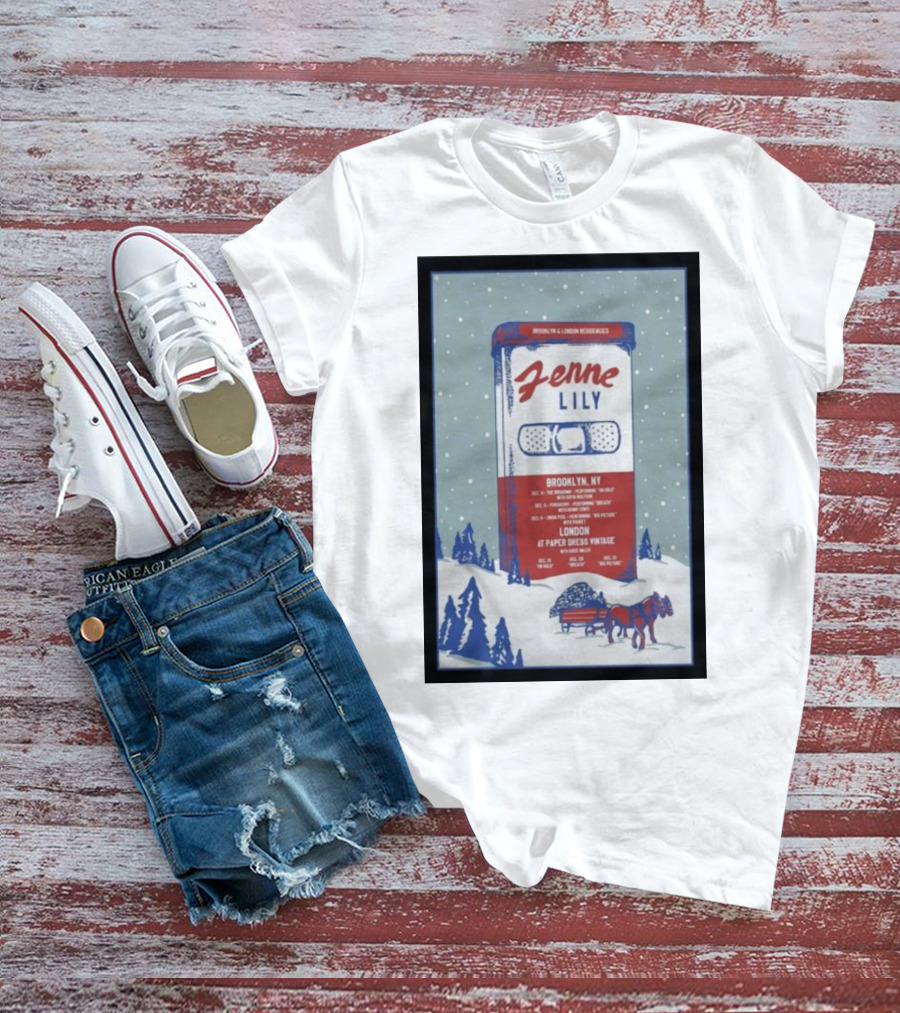 Fenne Lily December Brooklyn London Concert Tour Dates Poster Winter Scene T-Shirt