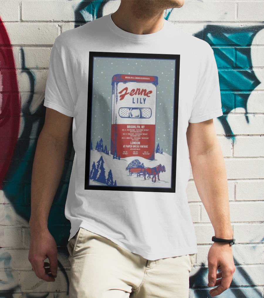 Fenne Lily December Brooklyn London Concert Tour Dates Poster Winter Scene T-Shirt