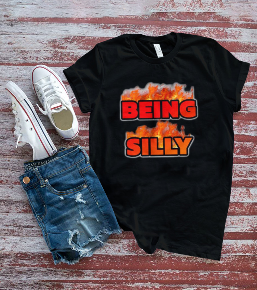 BEING SILLY Fire Flames T-Shirt