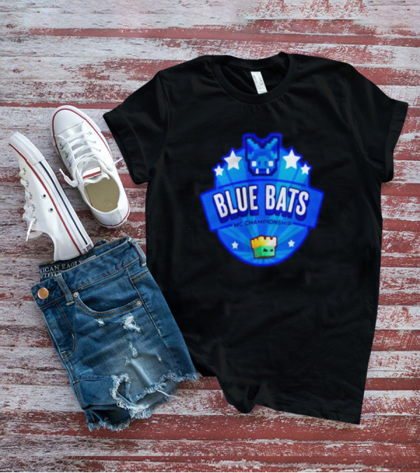 Blue Bats MC Championship Starry Badge Minecraft Competition T-Shirt