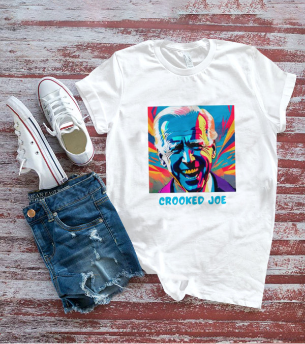 Crooked Joe Biden Colorful Pop T-Shirt
