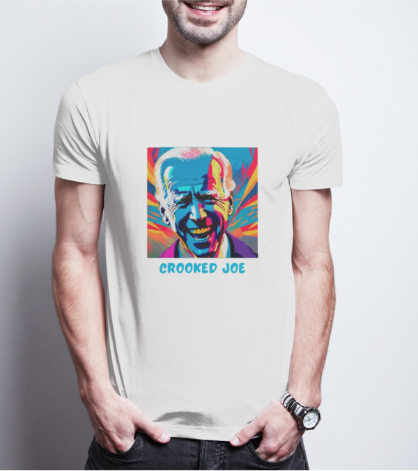 Crooked Joe Biden Colorful Pop T-Shirt