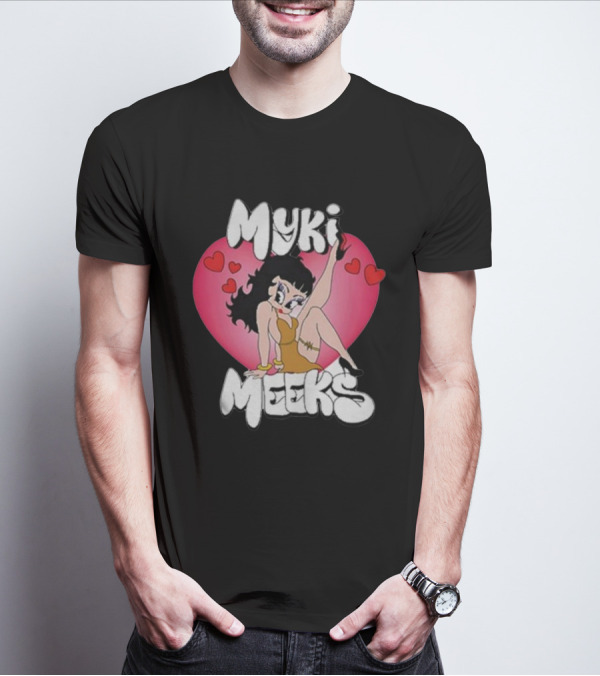 Myki Meeks Heart Cartoon Character With Hearts T-Shirt