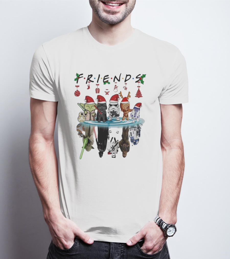 Friends Christmas Star Wars Characters Holiday Special T-Shirt