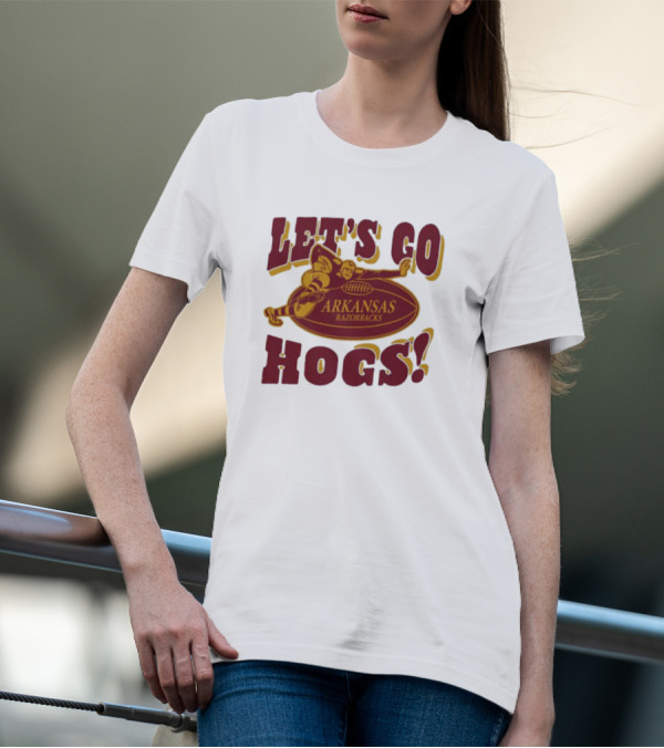 Let's Go Hogs Arkansas Razorbacks Stiff Arm T-Shirt
