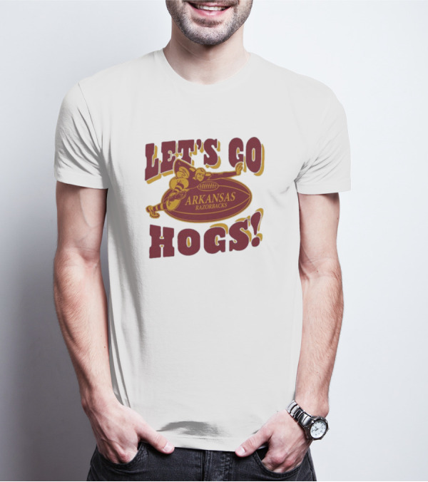 Let's Go Hogs Arkansas Razorbacks Stiff Arm T-Shirt