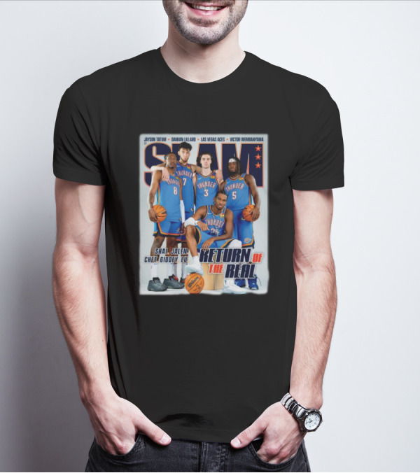 Jayson Tatum Damian Lillard Las Vegas Aces Victor Wembanyama SLAM Return Of The Real Shai Jalen Chet Giddey Lu Thunder T-Shirt