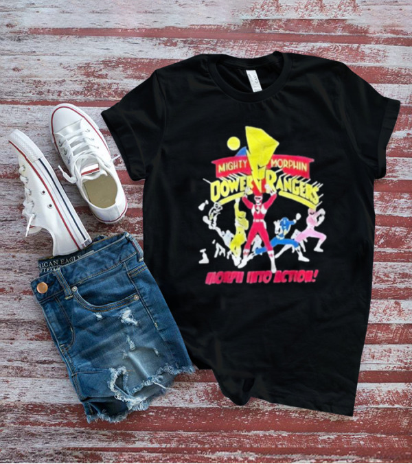 Mighty Morphin Power Rangers Morph Into Action T-Shirt