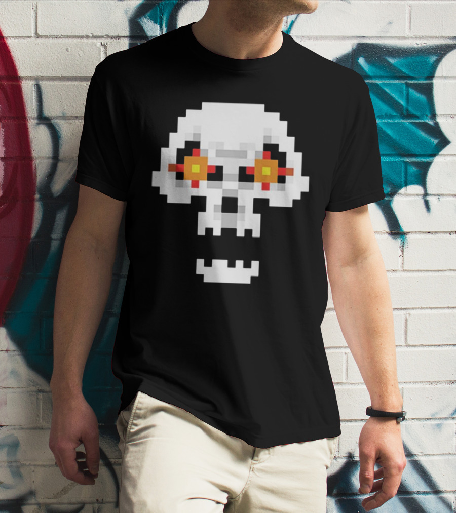 Crossing Skull Pixel T-Shirt