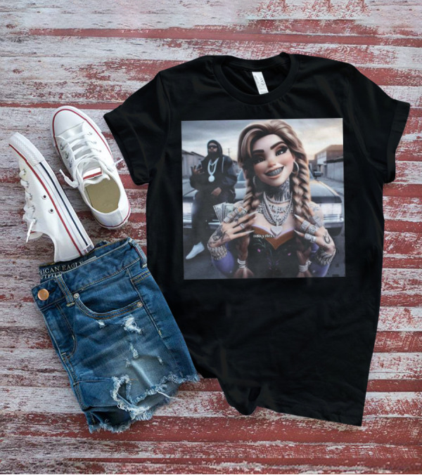 Anna Disney Grill Tattooed Street Style With Braids And Bling T-Shirt