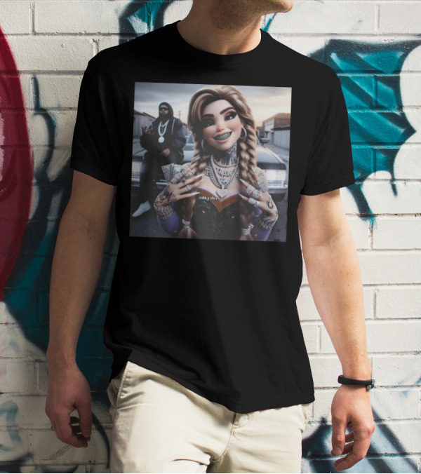 Anna Disney Grill Tattooed Street Style With Braids And Bling T-Shirt