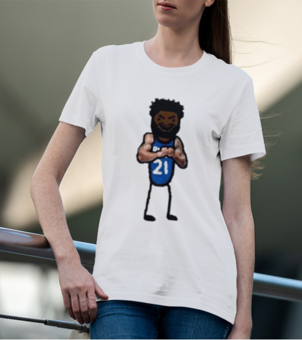 Nbapaint Joel Embeast Mode Cartoon 21 Jersey Basketball Stick Figure T-Shirt