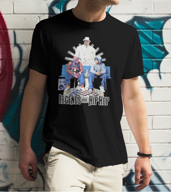The Eminem Show Legends Of Hip Hop Bench Chess Game Boombox Trio T-Shirt