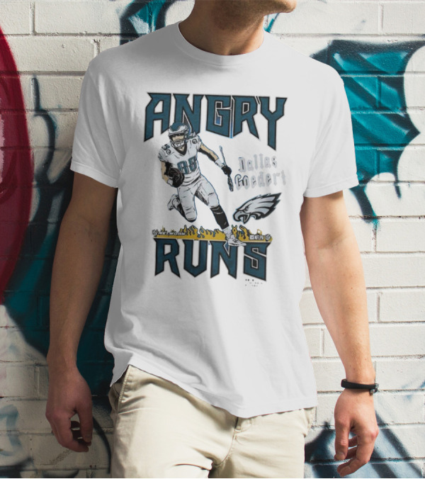 Angry Runs Dallas Goedert Eagles NFLPA Network 88 T-Shirt