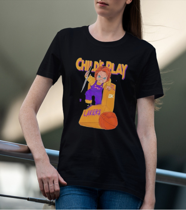 Child's Play Los Angeles Lakers Chucky Basketball Box T-Shirt