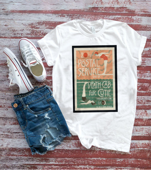 20th Anniversary Postal Service Give Up Death Cab For Cutie Transatlanticism Oct 10 The Greek Theatre Berkeley T-Shirt
