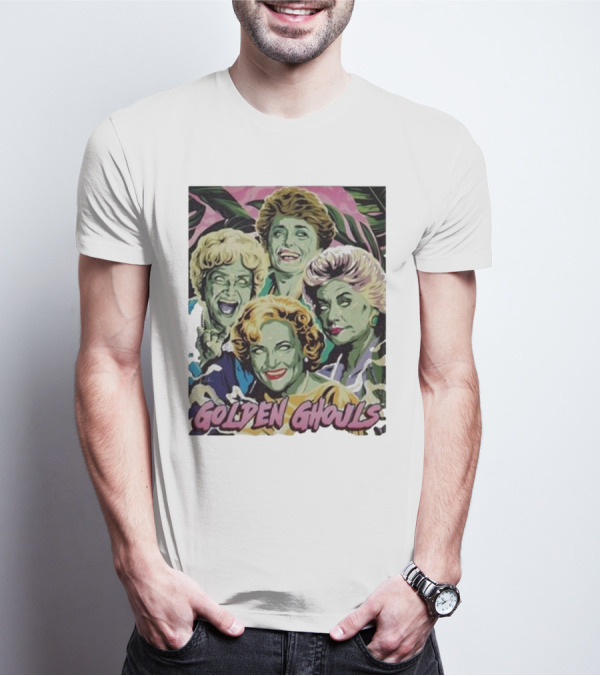Golden Ghouls Nordacious Tropical Background T-Shirt