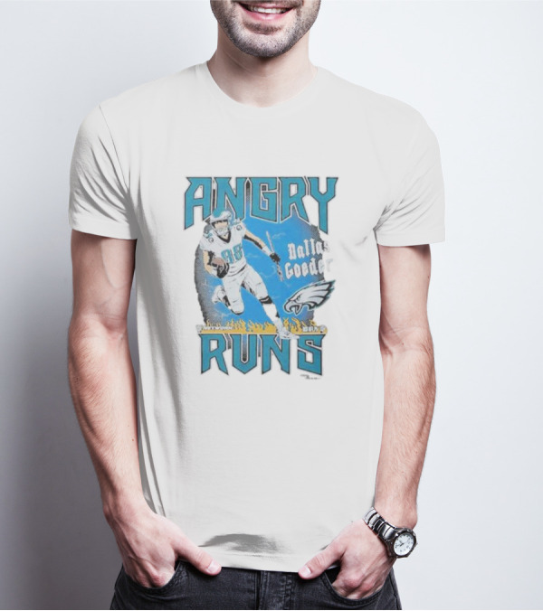 Angry Runs Dallas Goedert Philadelphia Eagles NFL Football T-Shirt