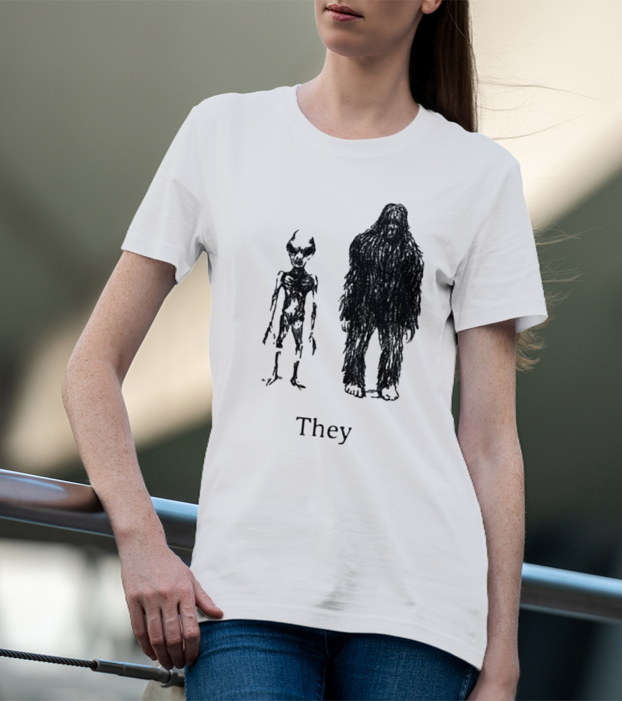 Cryptids They Sage Green T-Shirt