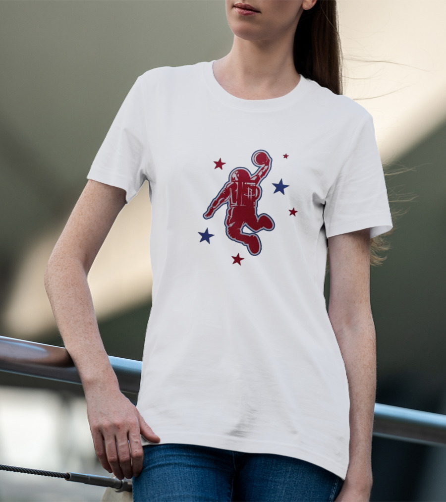 Houston Rockets 2023-24 City Edition Astronaut Dunking T-Shirt
