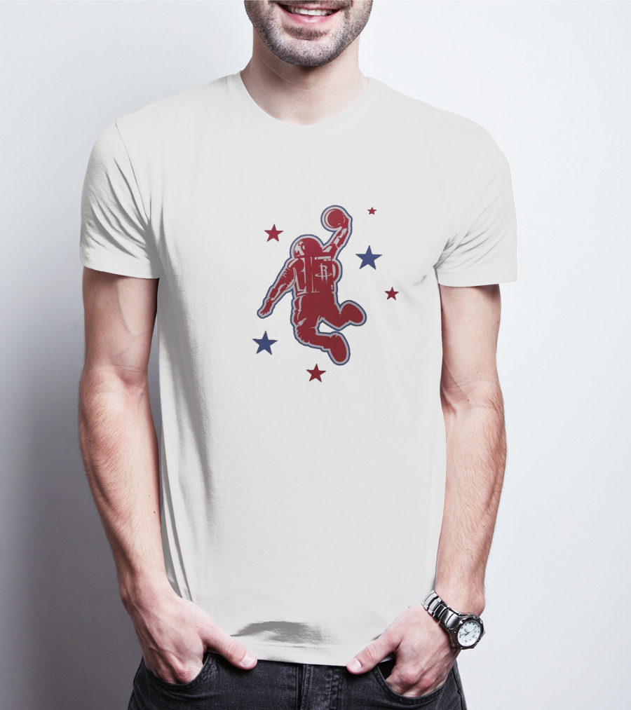 Houston Rockets 2023-24 City Edition Astronaut Dunking T-Shirt