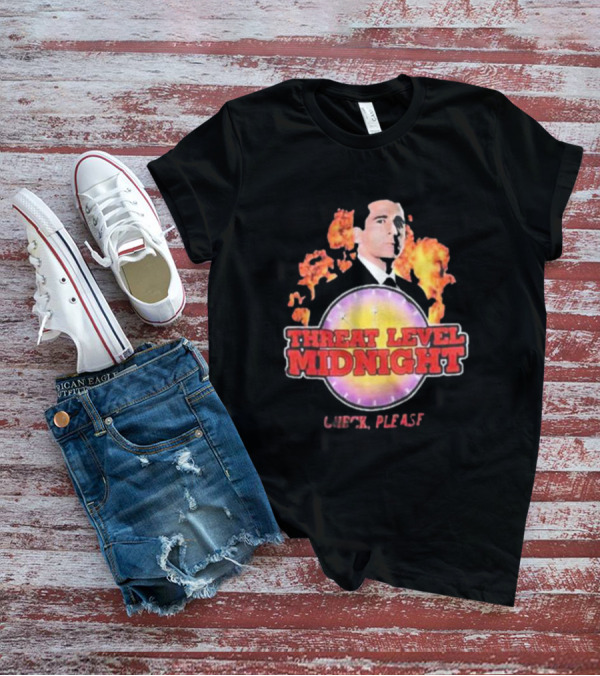 Michael Scott Threat Level Midnight Check Please The Office T-Shirt