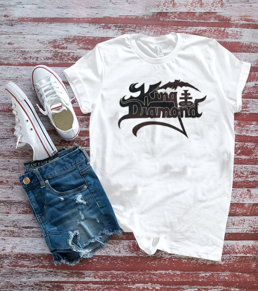 King Diamond Shop Masquerade Of Madness Logo With Bat And Cross Elements T-Shirt