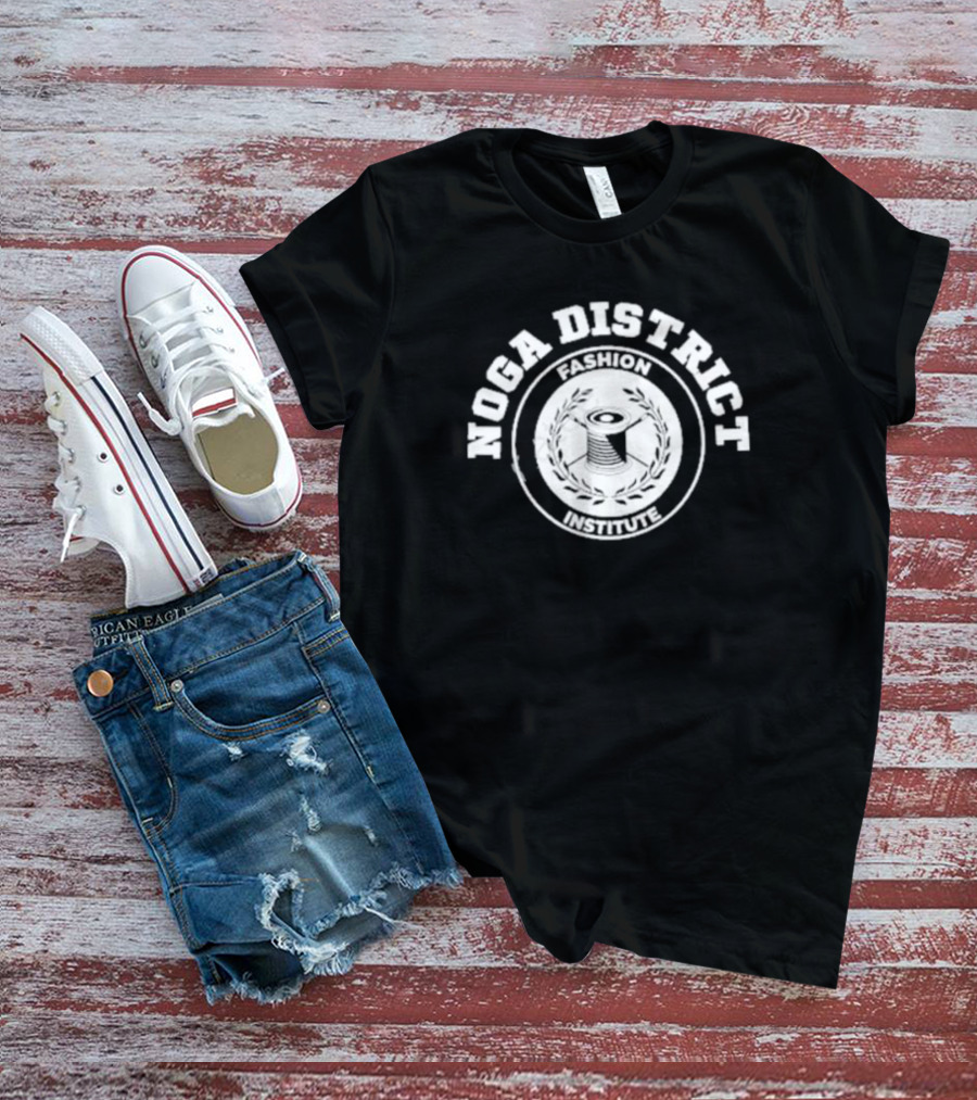 Noga District Fashion Institute Thread Spool Emblem T-Shirt