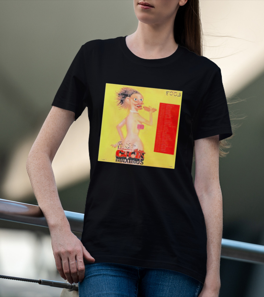 Travis Scott Circus Maximus Tour Artwork Character With Bold Letters And Tour Dates T-Shirt