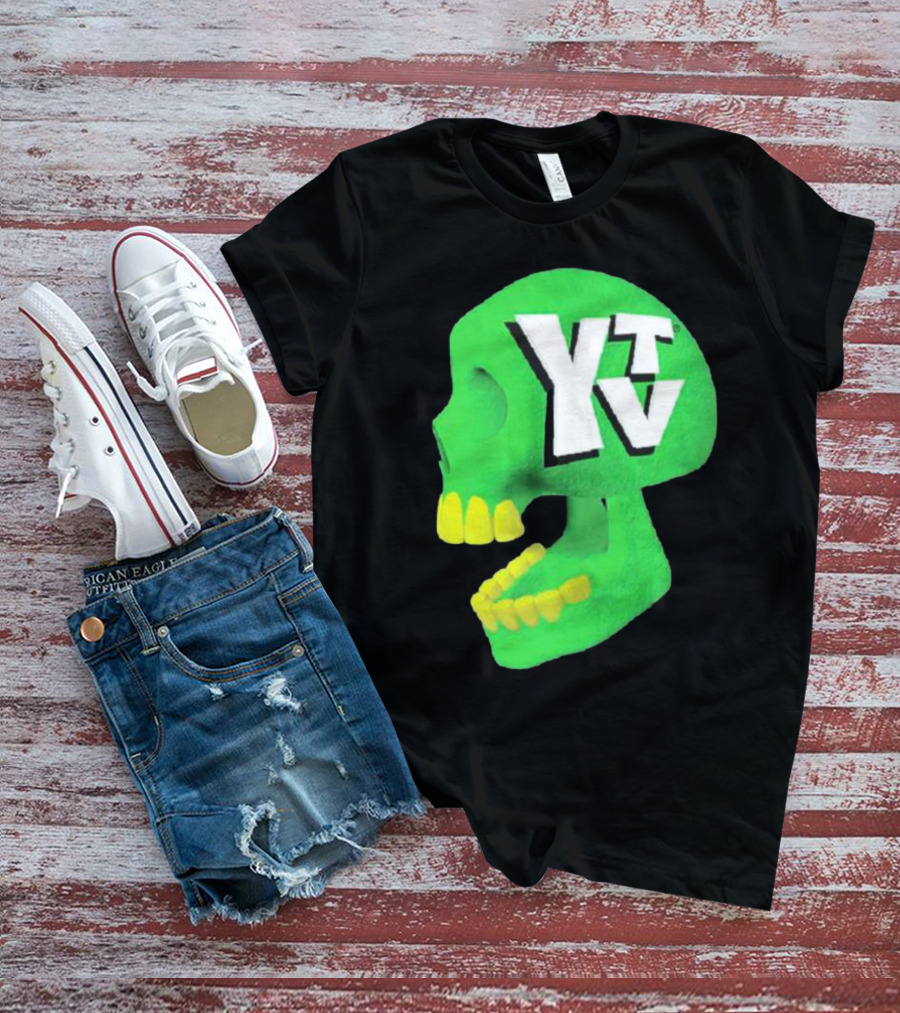 Ytv Green Skull Dark Night T-Shirt
