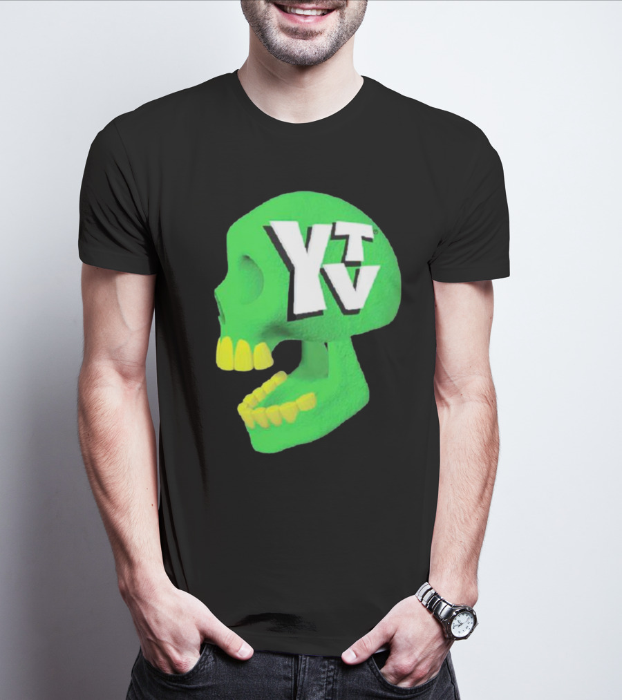 Ytv Green Skull Dark Night T-Shirt