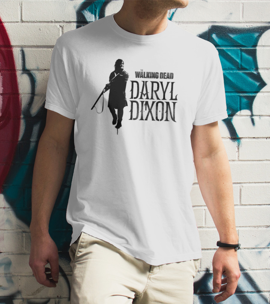 The Walking Dead Daryl Dixon Silhouette Crossbow Iconic Merch T-Shirt