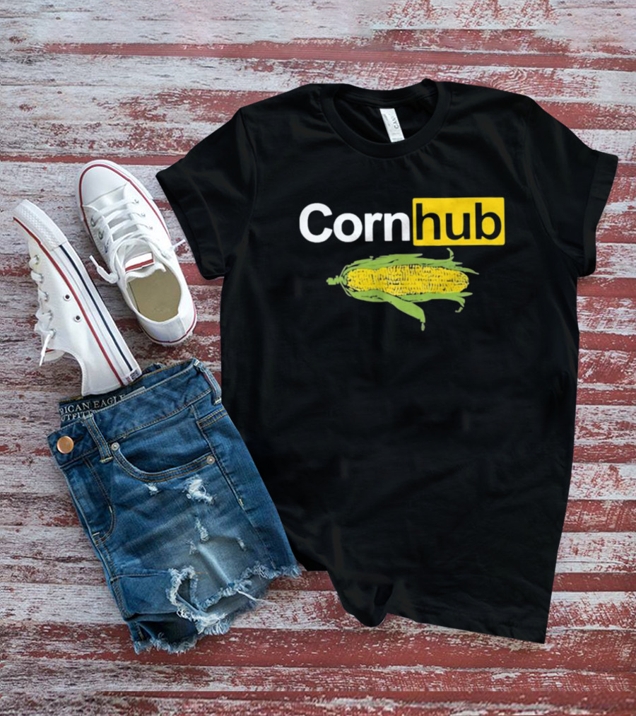 Corn Hub Parody With Corn Cob T-Shirt