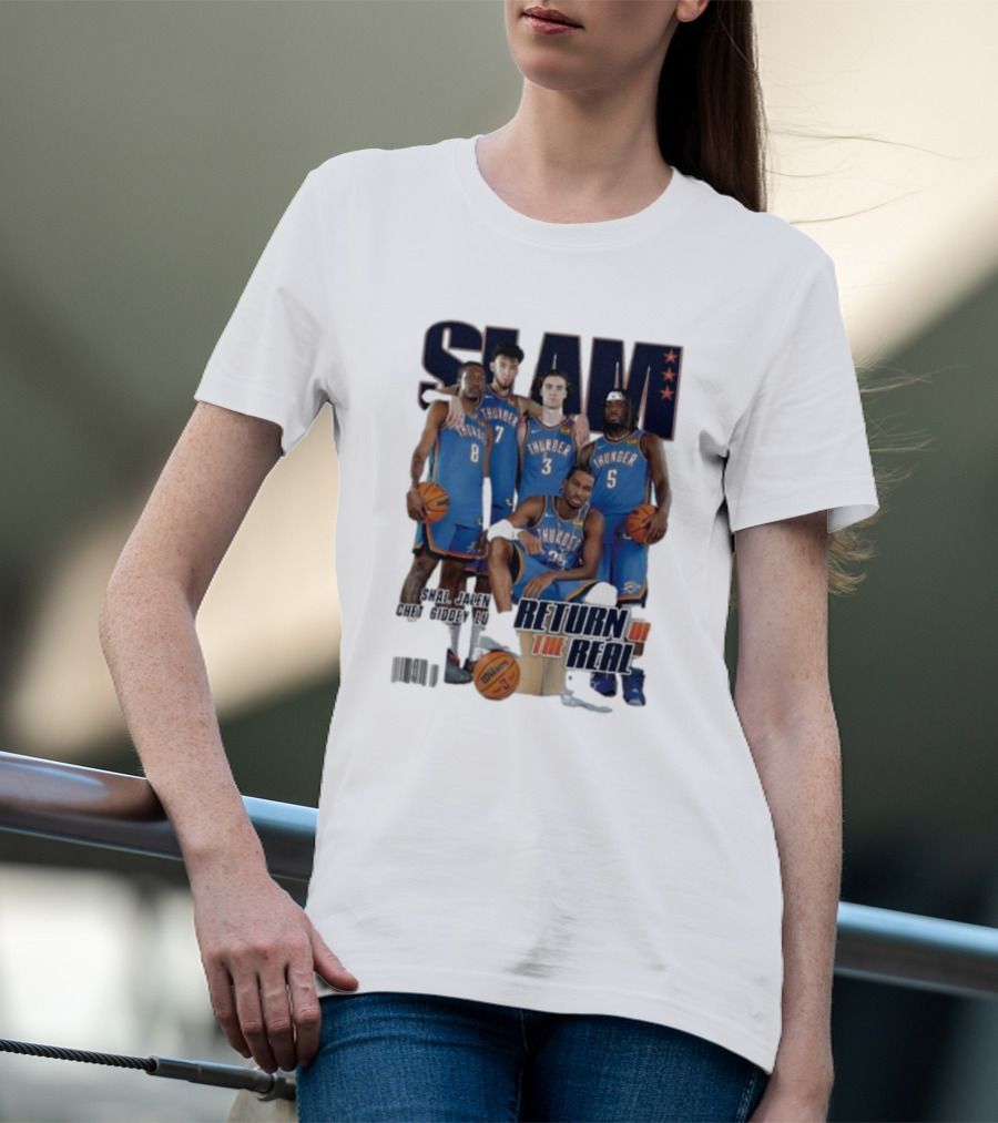 Slam Thunder Legends Return Of The Real Okc Thunder Slam 247 T-Shirt