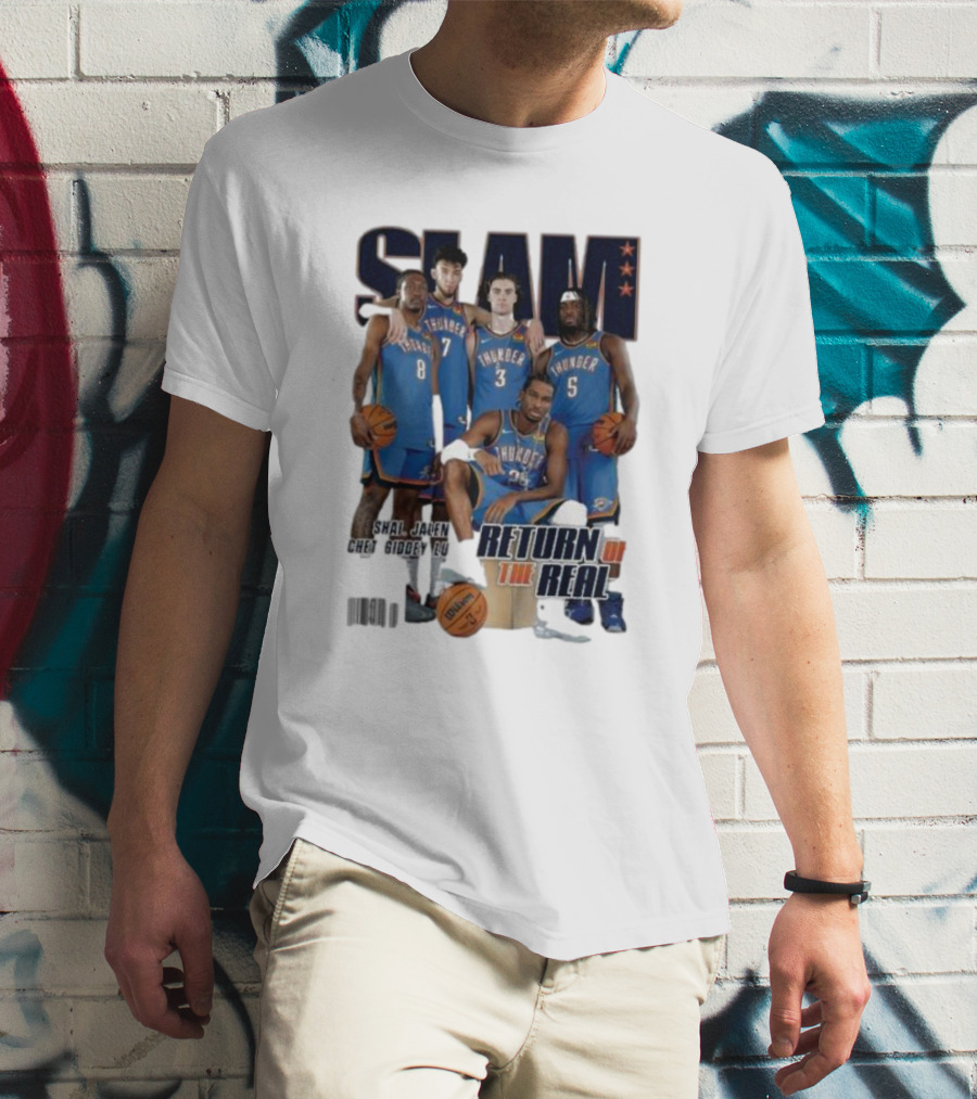 Slam Thunder Legends Return Of The Real Okc Thunder Slam 247 T-Shirt