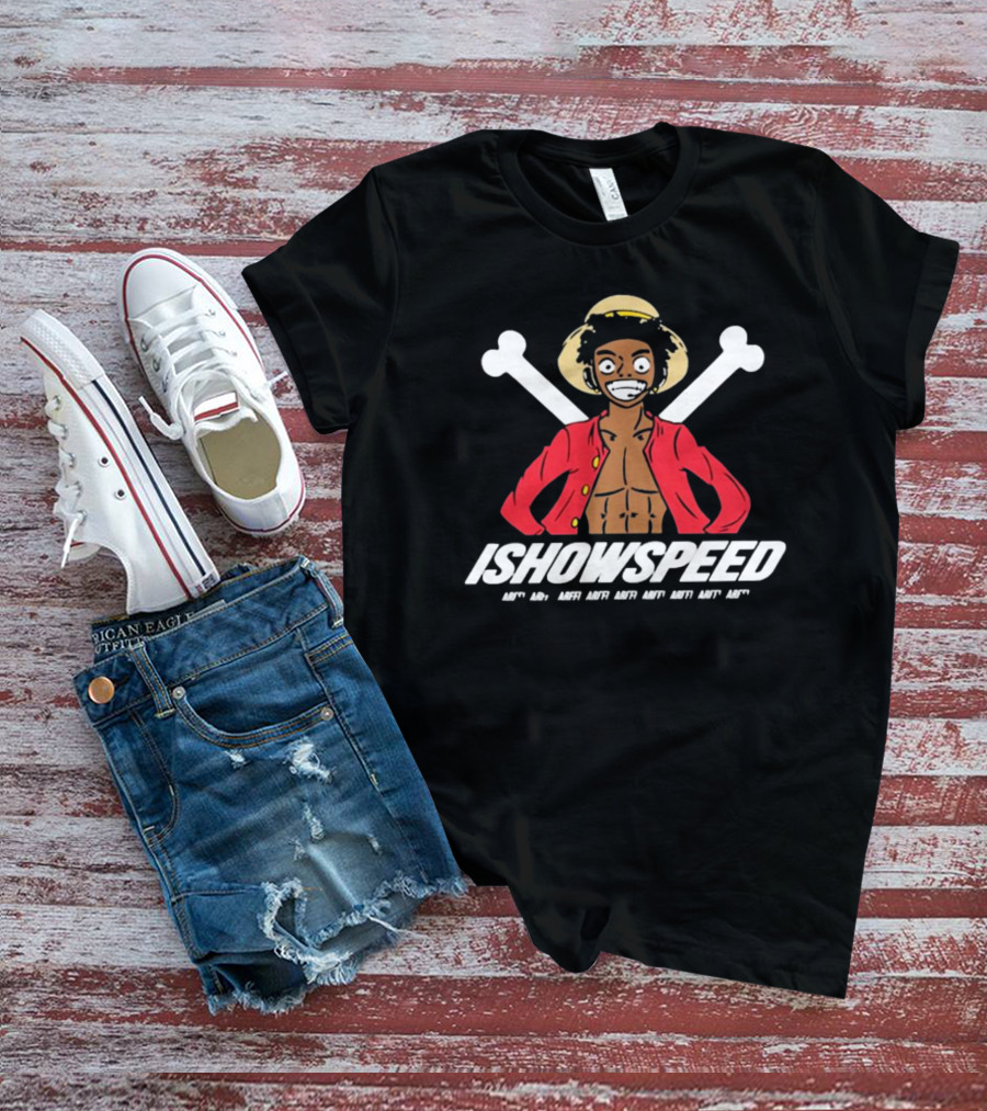ISHOWSPEED Arff Arff Arff Arff Arff Arff Arff Luffy T-Shirt