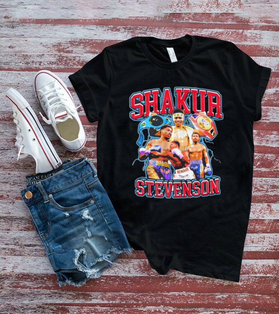 SHakur Stevenson Boxing Champion Newark Gloves T-Shirt