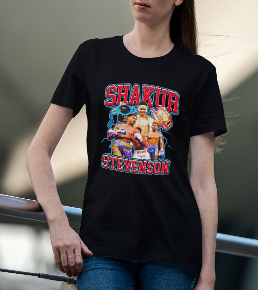 SHakur Stevenson Boxing Champion Newark Gloves T-Shirt