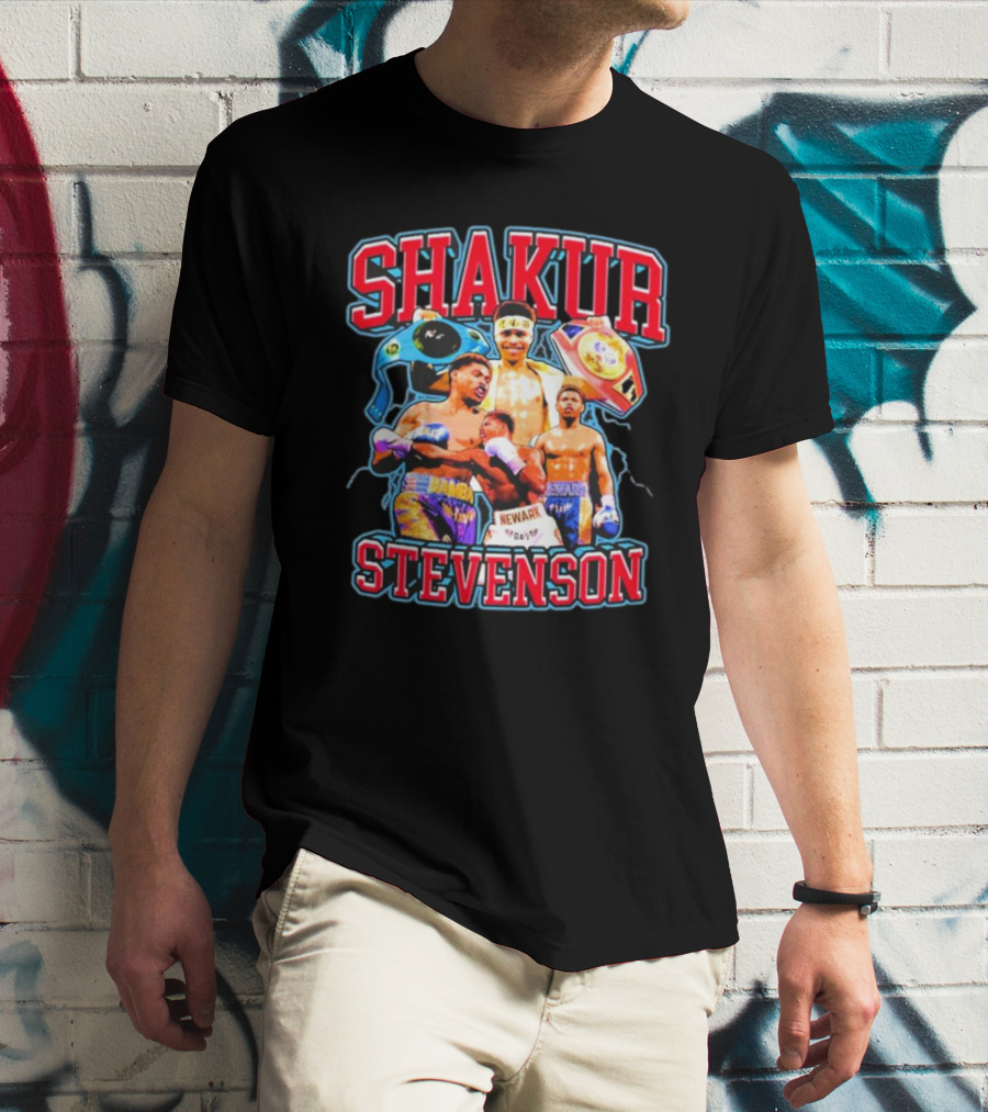 SHakur Stevenson Boxing Champion Newark Gloves T-Shirt