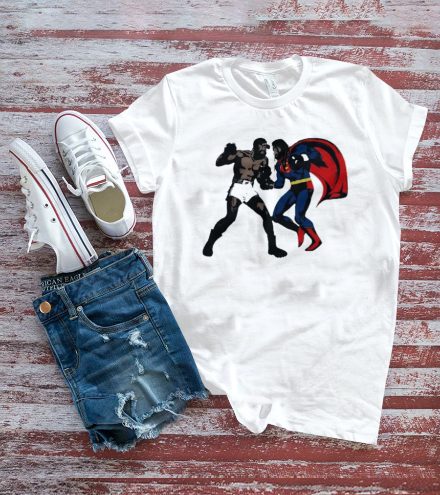 Superman Vs Muhammad Ali Iconic Showdown Classic Battle T-Shirt